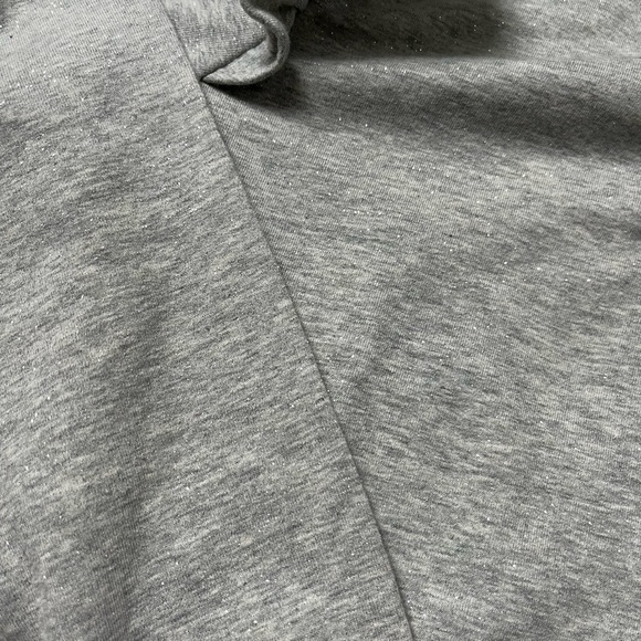 J. Crew Factory Glitter Ruffle Shoulder Pullover Sweatshirt Women’s Size Med NWT - Picture 4 of 4